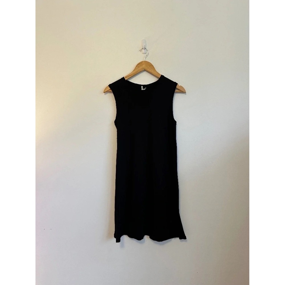 NWT Hello Nite Black 100% Cotton Sleeveless Mini Shift Dress | Size XS